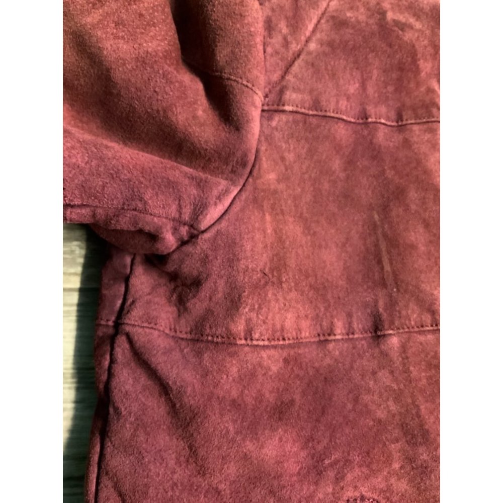 Women’s Vintage genuine Leather Bomber Jacket Size 12 Large - Picture 6 of 6